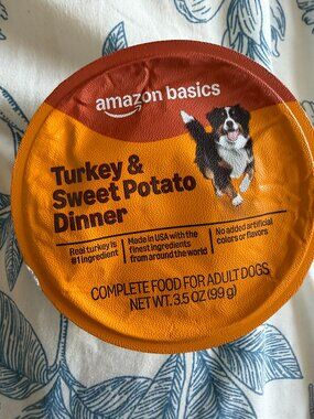 Amazon Basics Dog Food Turkey Sweet Potato Wet Food 3.5oz Lot of 12 Adult Dogs